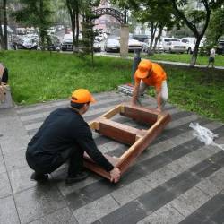 26 июня во владивостокском сквере имени Суханова вновь установили уже знакомый горожанам книжный шкаф #6