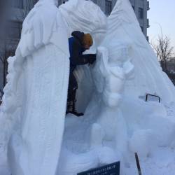Одна из победителей международного конкурса скульптур из снега в Харбине поделилась впечатлениями #7