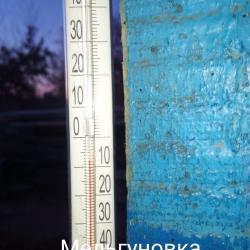 Минимальная температура -10°С была зафиксирована в Пшеницино #4