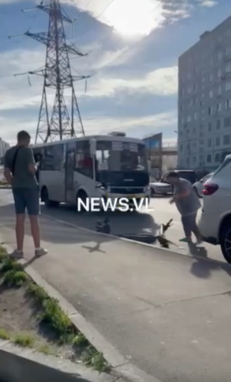 Женщина выкинула самокаты на дорогу во Владивостоке