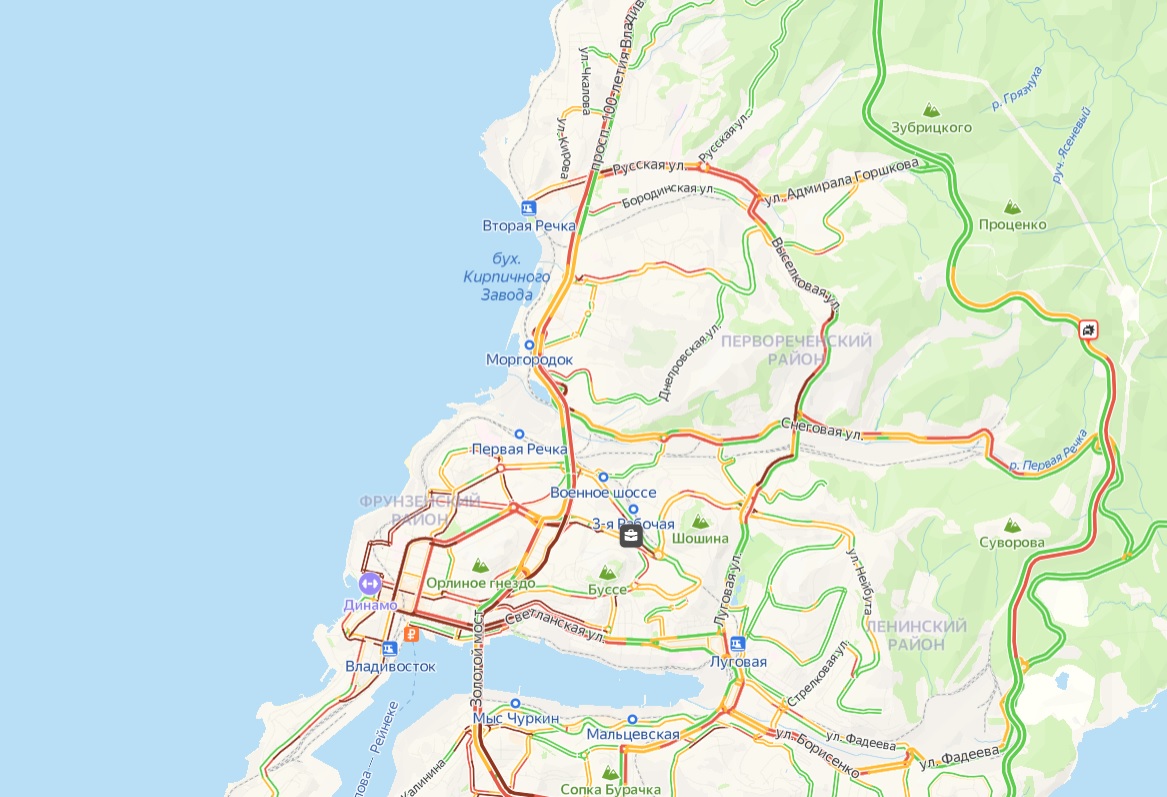 Карта транспорта владивостока онлайн в реальном