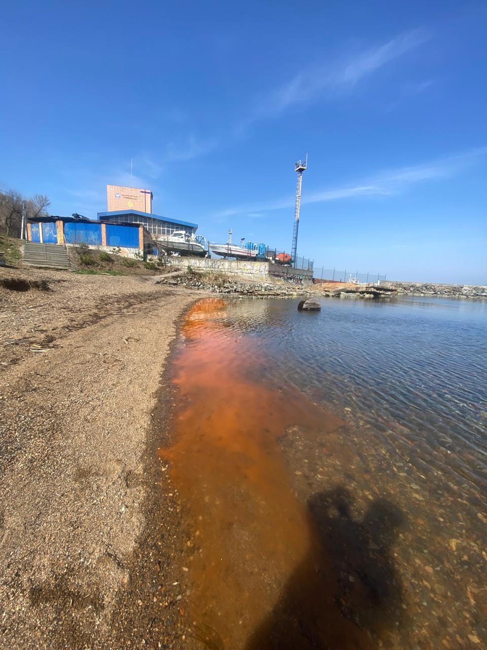 Море Владивостока окрасилось в оранжевый цвет