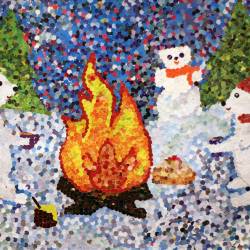 Ученики школ искусств города рисовали зиму, Деда Мороза и метель #28