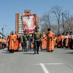 Шествие прихожан началось от Покровского кафедрального собора #6
