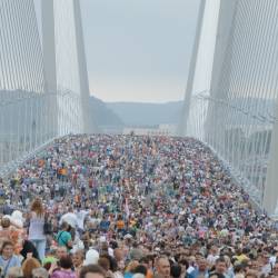 Ровно пять лет назад мост через бухту «Золотой Рог» открылся во Владивостоке #28