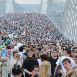 Ровно пять лет назад мост через бухту «Золотой Рог» открылся во Владивостоке #29