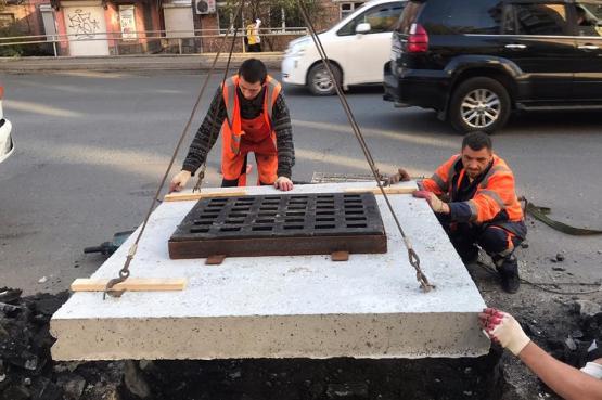 Сеть ливневой канализации обустроят на улице Гризодубовой во Владивостоке