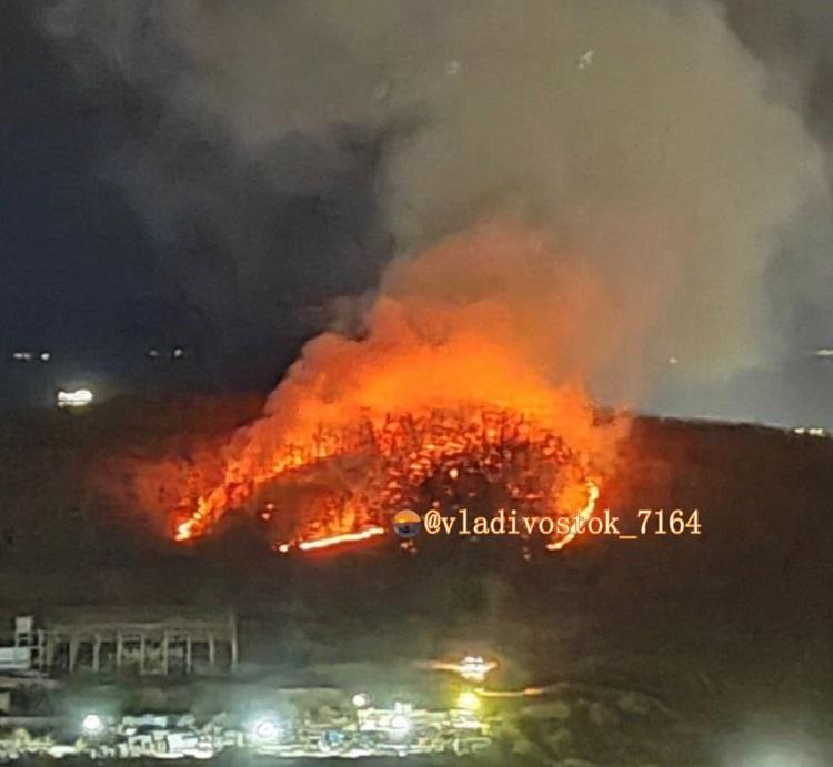 Во Владивостоке сгорела машина