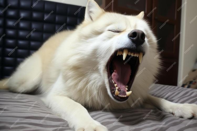 large-white-dog-yawning-bed_893012-56481.jpg