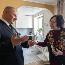 Одним из первых поздравления принял Василий Максимович Волчек #16