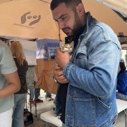 Один из четвероногих приехал из Артема на электричке #14