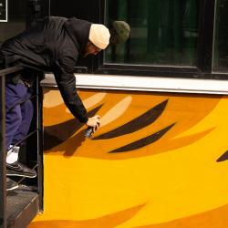 Один из масштабных рисунков украсил стену под мостом «Дружбы Тояма – Приморье» #3