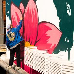 Один из масштабных рисунков украсил стену под мостом «Дружбы Тояма – Приморье» #4