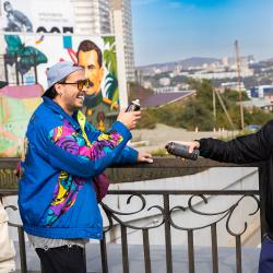 Один из масштабных рисунков украсил стену под мостом «Дружбы Тояма – Приморье» #12