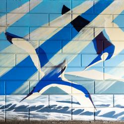 Один из масштабных рисунков украсил стену под мостом «Дружбы Тояма – Приморье» #17