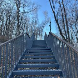 В Снеговой Пади завершаются работы по благоустройству парка: новые тропы, детские площадки и места для отдыха #3