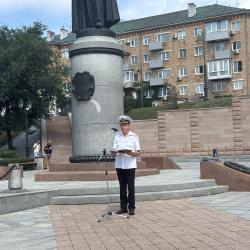 В сквере, где покоится прах великого генерал-губернатора, прошли памятный митинг, чтение архивных документов и торжественное возложение цветов #12