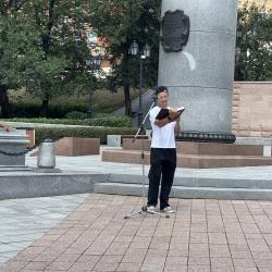 В сквере, где покоится прах великого генерал-губернатора, прошли памятный митинг, чтение архивных документов и торжественное возложение цветов #14